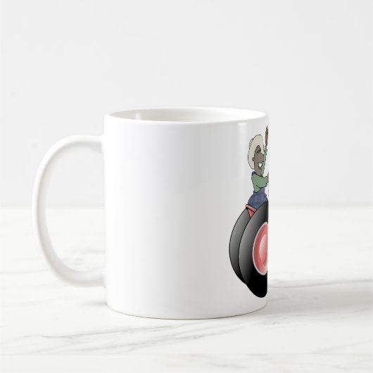 Bauer reiten eine Traktorkaffee-Tasse Kaffeetasse (Links)