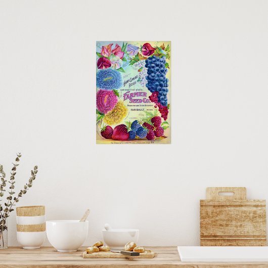 Bauer Saatgutfirma Vintage Werbung Poster (Küche)