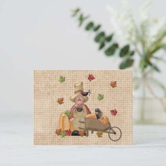 Bauer Scarecrow Postkarte (Stehend Vorderseite)