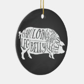 Bauer Schweinefleisch Fleischteilstücke Fleisch vo Keramik Ornament (Rechts)