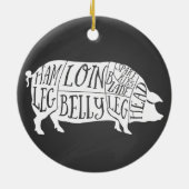 Bauer Schweinefleisch Fleischteilstücke Fleisch vo Keramik Ornament (Hinten)