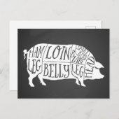 Bauer Schweinefleisch Fleischteilstücke Fleisch vo Postkarte (Vorne/Hinten)
