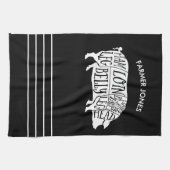 Bauer Schweinefleisch Schneidet Küchentücher Handt (Horizontal)