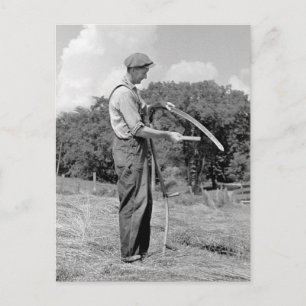 Bauer Sharpening a Scythe, 1930er Postkarte