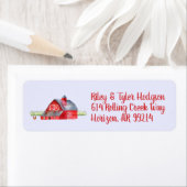 Bauer Stationery Red Barn Farm Hen Address Labels (Insitu)
