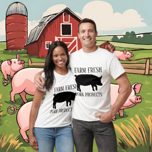 Bauer stellen frische Schweinefleischerzeugnisse h T-Shirt
