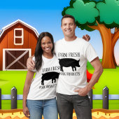 Bauer stellen frische Schweinefleischerzeugnisse h T-Shirt