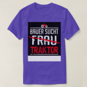 Bauer sucht traktor schwarz T-Shirt (Design vorne)