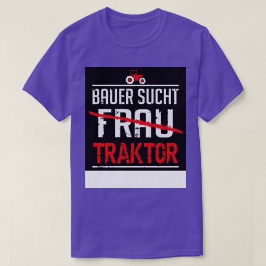 Bauer sucht traktor schwarz T-Shirt (Design vorne)