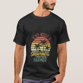 Bauer Superheldin  Vintages T-Shirt für Männer