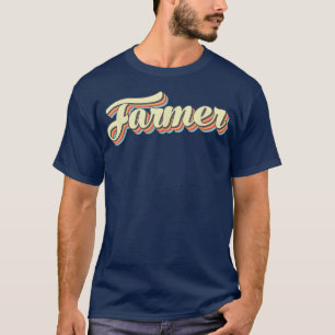 Bauer T Retro Art Baseball Schriftart Vintag T-Shirt