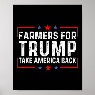 Bauer T-Shirts - Bauern für Trump bringen Amerika  Poster