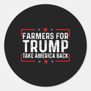 Bauer T-Shirts - Bauern für Trump bringen Amerika Runder Aufkleber