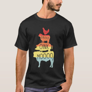Bauer Tiere Pyramide Bauernhof Land Mädchen Landwi T-Shirt