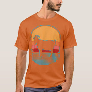 Bauer Tierliebhaber Retro Vintag Sunset Goat T-Shirt