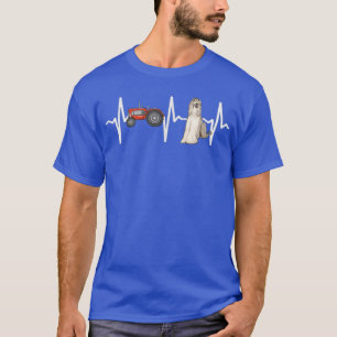 Bauer Tractor Afghan Hound Heartbeat Dog Lover T-Shirt