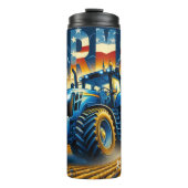 Bauer Tractor American Flag Field Thermosbecher (Vorderseite)