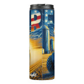 Bauer Tractor American Flag Field Thermosbecher (Rückseite)