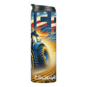 Bauer Tractor American Flag Field Thermosbecher (Nach rechts gedreht)