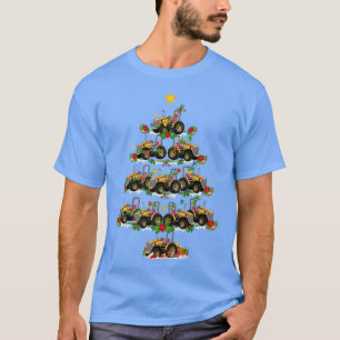Bauer Tractor Lover Matching Santa Traktor Christ T-Shirt