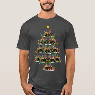 Bauer Tractor Lover Matching Santa Traktor Christ T-Shirt