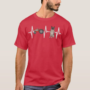 Bauer Tractor Norwegisch Elkhound Heartbeat Dog Lo T-Shirt