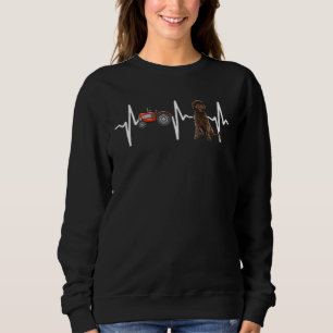 Bauer Tractor Portugiesischer Wasserdog Herzklopfh Sweatshirt