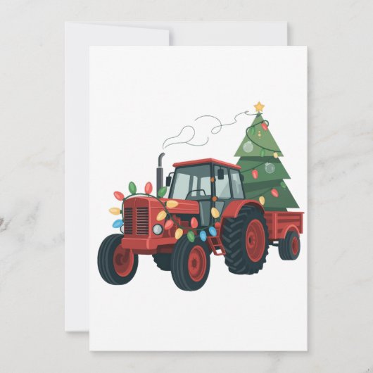 Bauer Tractor Xmas Lighting Traktor Weihnachten Ankündigung (Vorderseite)