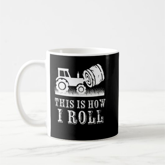 Bauer Traktor So Roll ich Hay Bale Kaffeetasse (Links)