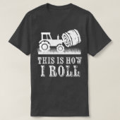 Bauer Traktor So Roll ich Hay Bale T-Shirt (Design vorne)