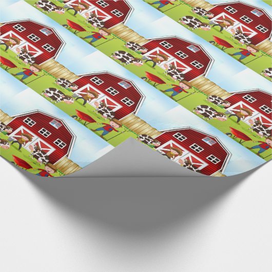 Bauer und Scheune Geschenkpapier (Ecke)