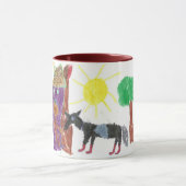 Bauer und sein Hund Tasse (Zentrum)