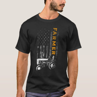 Bauer USA Flag Rancher Barnyard Harvest Farm B T-Shirt