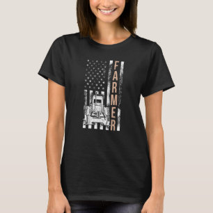 Bauer USA Flag Rancher Barnyard Harvest Farm B T-Shirt