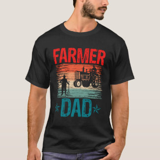 Bauer Vater LKW Farm Papa Vaterschaft Da T-Shirt