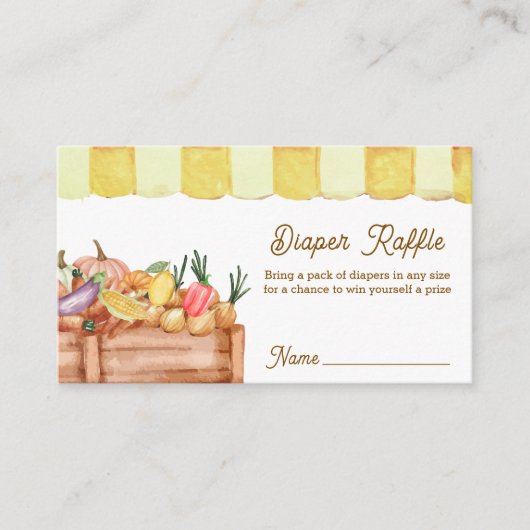 Bauer Veggie Obstteller Windelwanne Kinderdusche Begleitkarte (Vorderseite)