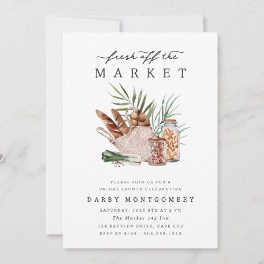 Bauer vermarkten alle in einem QR-Code-Brautparty Einladung (Vorderseite)