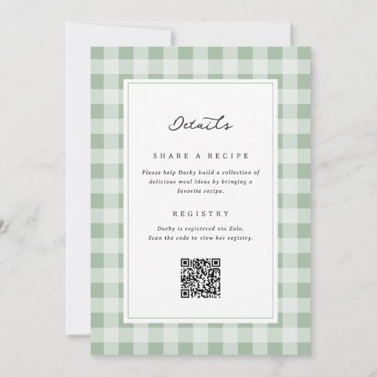 Bauer vermarkten alle in einem QR-Code-Brautparty Einladung (Rückseite)