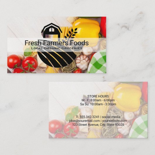 Bauer vermarkten Business Card Visitenkarte (Vorne/Hinten)