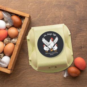 Bauer vermarkten Eierschachteln Runder Aufkleber