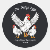 Bauer vermarkten Eierschachteln Runder Aufkleber (Vorderseite)