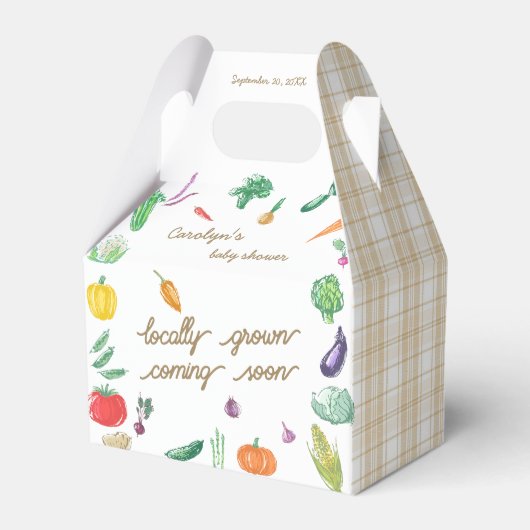 Bauer vermarkten eine bunte Gemüsedusche Geschenkschachtel (Rückseite)