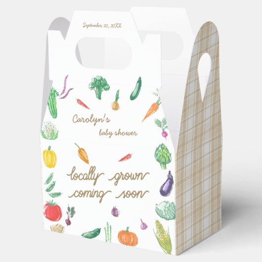 Bauer vermarkten eine bunte Gemüsedusche Geschenkschachtel (Geöffnet)