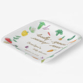 Bauer vermarkten eine bunte Gemüsedusche Pappteller (Gewinkelt)