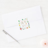 Bauer vermarkten eine bunte Gemüsedusche Quadratischer Aufkleber (Umschlag)