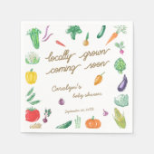 Bauer vermarkten eine bunte Gemüsedusche Serviette (Vorderseite)