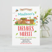 Bauer vermarkten Geburtstagsbäuerliche Girl Farm Einladung (Stehend Vorderseite)