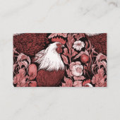 Bauer vermarkten Geflügelzucht Rot und Weiß Visitenkarte (Rückseite)