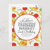 Bauer vermarkten Karotten Gemüse Muster Postkarte (Vorne/Hinten)