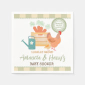 Bauer vermarkten lokal angebautes Gingham Paper Na Serviette (Vorderseite)